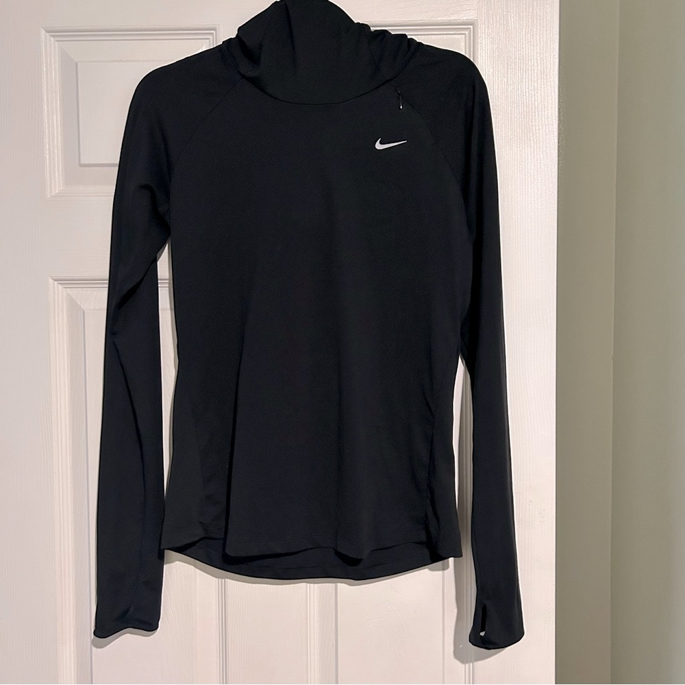 Nike long sleeve workout top with hoodie